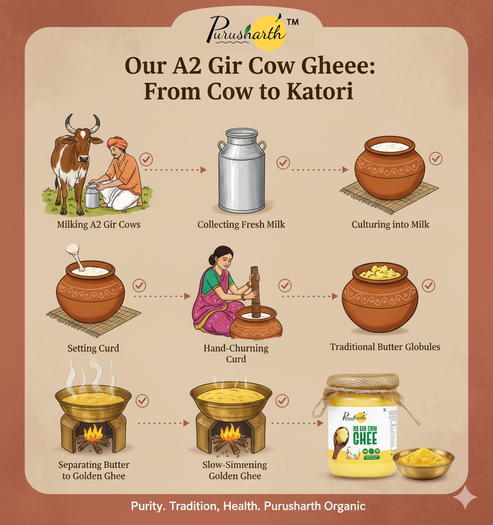 Gir Ghee (Bilona Process) Glass Jar