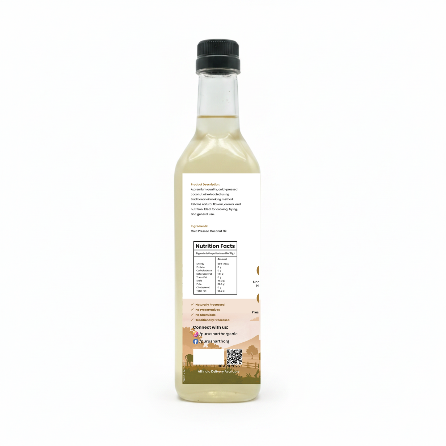 Coconut Oil cold Pressed 1 liter