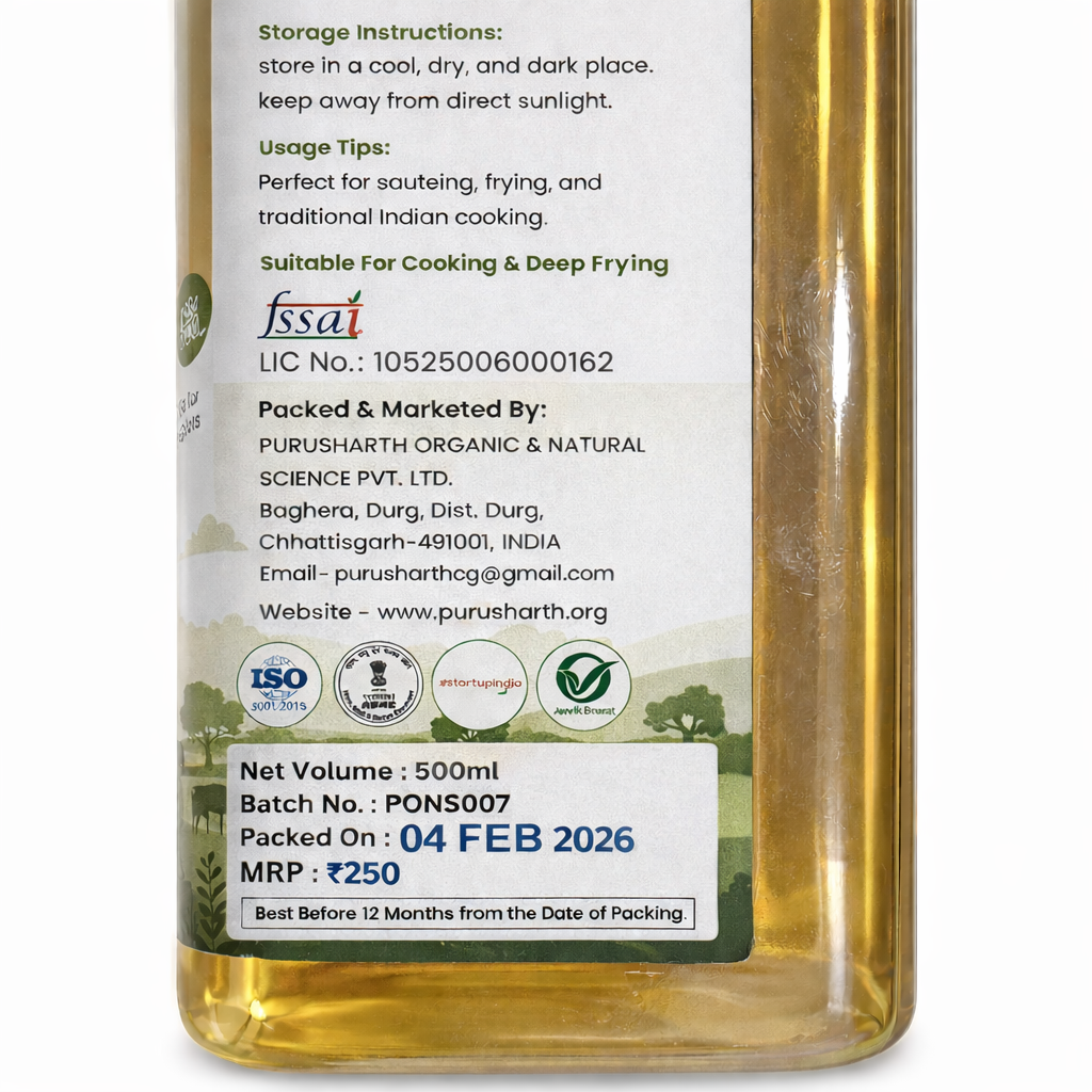 Groundnut Oil Wood Pressed 500ml